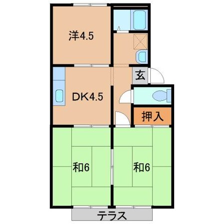 カーサりんかんⅠの物件間取画像